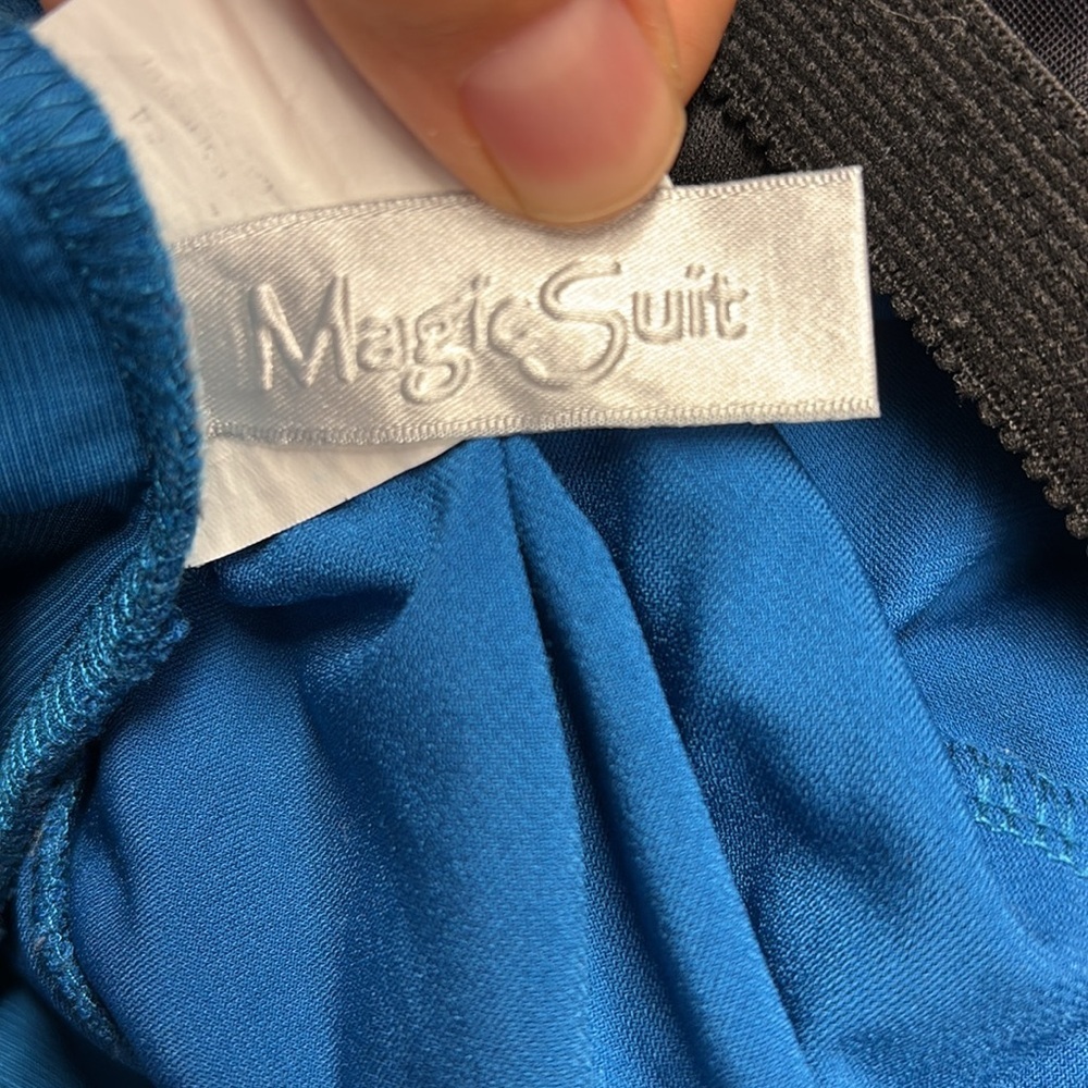 Magicsuit By Miraclesuit Solid Blue Rita Ruffle T… - image 5